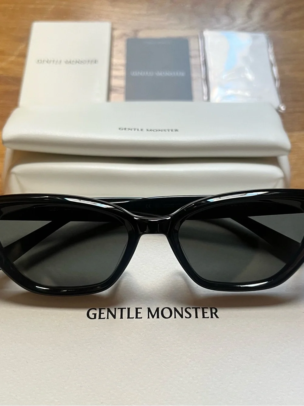 GENTLE MONSTER Terra Cotta Black Cat-Eye Sunglasses